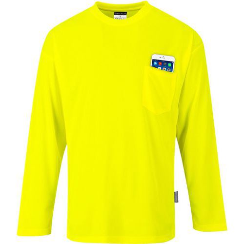 T-shirt day-vis manica lunga giallo - Portwest