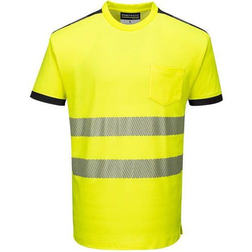 T-shirt alta visibilità PW3 giallo/nero - Portwest