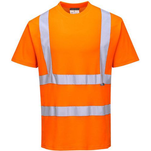 T-shirt MC Comfort in cotone ad alta visibilità arancione - Portwest