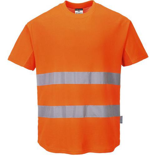 T-shirt in mesh arancione - Portwest