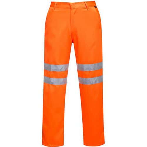 Pantaloni da lavoro RIS in policotone ad alta visibilità arancioni - Portwest