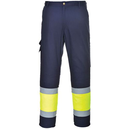 Pantaloni da lavoro ad alta visibilità giallo/blu navy - Portwest
