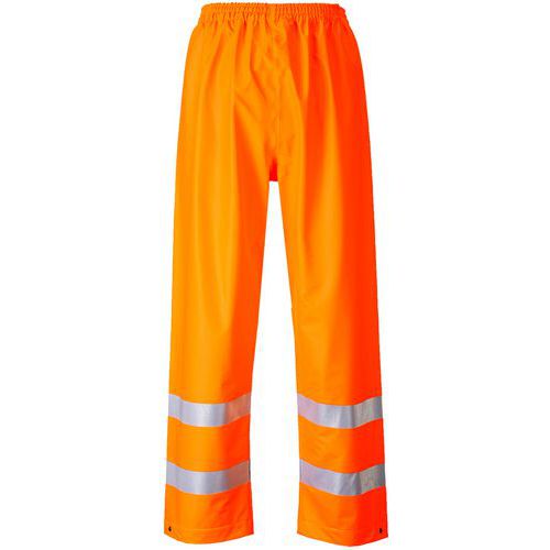 Pantaloni antipioggia Sealtex FR ad alta visibilità arancione/nero - Portwest