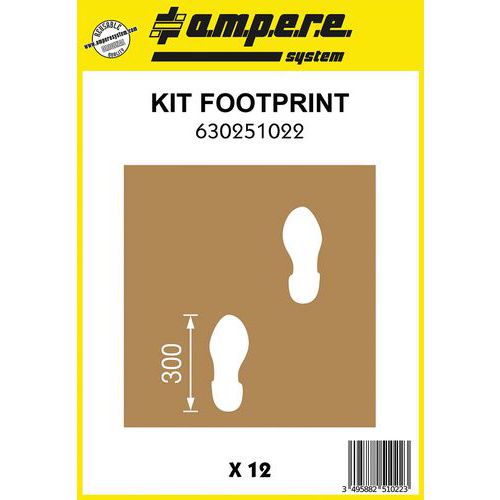 Stencil impronte di piedi - Kit Footprint - 12 cartoncini - Ampère
