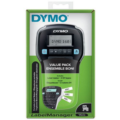Pacchetto etichettatrice Dymo LabelManager LM160+nastri-Dymo