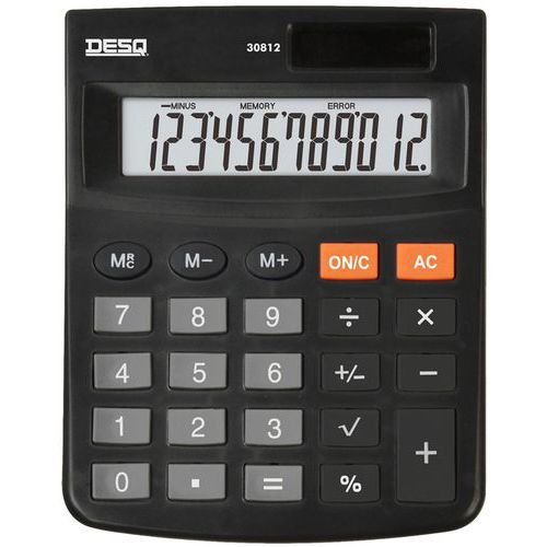 Calcolatrice da tavolo compatta Duty 30812 - 12 cifre - Desq