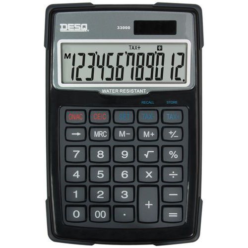 Calcolatrice Large Water&Dust Proo Desq 33000 nero - Desq