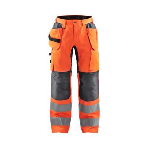 Pantalone alta visibilità elasticizzato arancio fluo antracite - Blåkläder