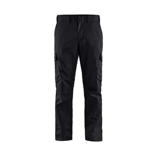 A945307 Pantaloni elastici industriali 2D nero/rosso D132