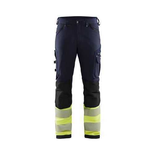 Comodi pantaloni ad alta visibilità elasticizzati in 4 direzioni di classe 1 Offre la massima facilità di movi