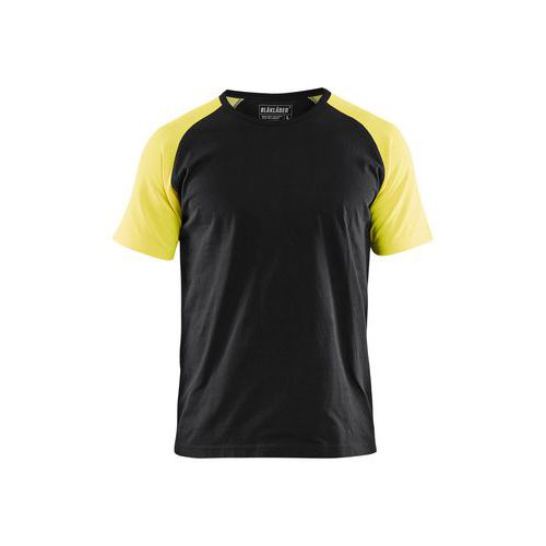 T-shirt classica con dettagli neon 100% cotone Con manica alta visibilità Manica raglan