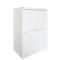 Armadio basso ricondizionato con ante a serranda flessibili bianco - JEC