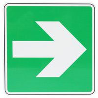 Cartello freccia a destra a 90°- PVC - Manutan Expert