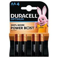 Pila alcalina Optimum AA - 4 unità - Duracell