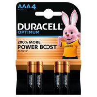 Pila alcalina Optimum AAA - 4 unità - Duracell
