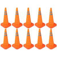 Cono di delimitazione in nylon retrattile da 70 cm - Lotto da 10 - Manutan Expert
