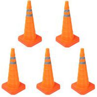 Cono di delimitazione in nylon retrattile da 70 cm - Lotto da 5 - Manutan Expert