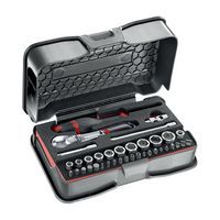 Cassetta di ABS con bussole esagonali  - 37 pezzi