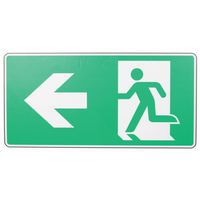 Cartello Uscita di sicurezza freccia a sinistra - PVC - Manutan Expert