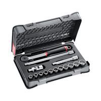 Cassetta di ABS con bussole poligonali in pollici - 15 pezzi