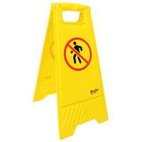 Cavalletto di segnalazione Vietato ai pedoni - Manutan Expert