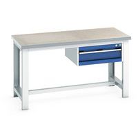 Banco Cubio con 1 cassetto - Larghezza 150 cm - Linoleum