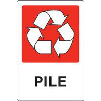 Etichetta per raccolta differnziata - Pile