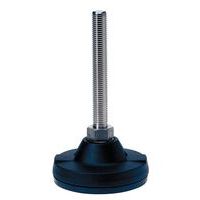Piede regolabile in poliammide - Ø 124 mm - 4500 kg - Acciaio