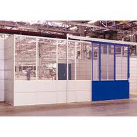 Parete divisoria semplice in lamiera d'acciaio - Pannello grigliato - Altezza 3,01 m