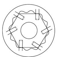 superficie di contatto maggiore sui lati del dado 