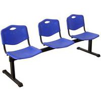 Sedia per reception Robledo 3 posti in PVC - Piqueras y crespo