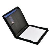 Cartella portablocco in cuoio A4 con chiusura lampo