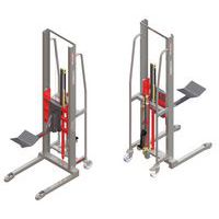 Carrello elevatore GR manuale con sperone a rullo e piano a V - Portata 300 kg