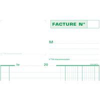 Blocchetto fatture con iva 21 x 14,8 cm, con 50 foglietti in triplice copia