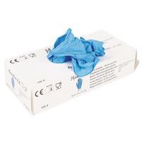 Guanti monouso Nitrile talco, Materiale tessile: Nitrile, Alimentare: si, Colore: Blu, Taglia: 10, CE: si