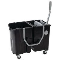 Carrello per pulizie con doppio secchio 2 x 15 L con strizzatore a libro - Manutan Expert
