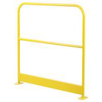 Barriera di sicurezza gialla in acciaio con zoccolo - Manutan Expert