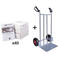 Pallet di carta con carrello