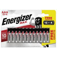 Pila Max AAA/LR03 - Lotto da 12 + 4 - Energizer