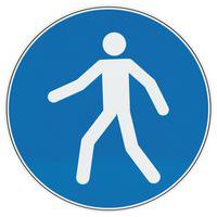 Cartello Passaggio obbligatorio per i pedoni - PVC - Manutan Expert