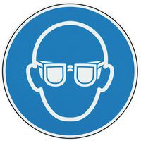 Cartello d'obbligo - Occhiali di protezione obbligatori - Alluminio - Manutan Expert