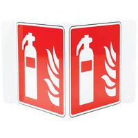 Cartello Estintore antincendio a due lati in alluminio - Manutan Expert
