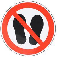 Cartello Divieto di attraversamento/sosta adesivo - Manutan Expert