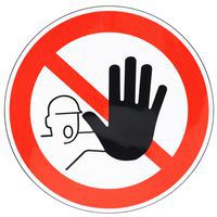 Cartello Accesso vietato ai non autorizzati adesivo - Manutan Expert