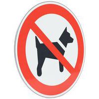 Cartello di divieto Accesso vietato ai cani in alluminio - Manutan Expert