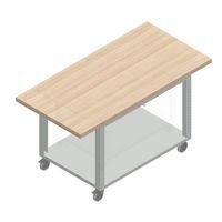 Banco da lavoro mobile - Capacità 250 kg - Manutan Expert