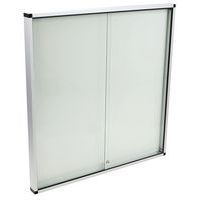 Bacheca per interni 2 ante-Fondo in alluminio-Manutan Expert