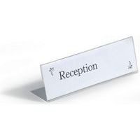 Portanome da tavolo in acrilico - Forma a L - Durable