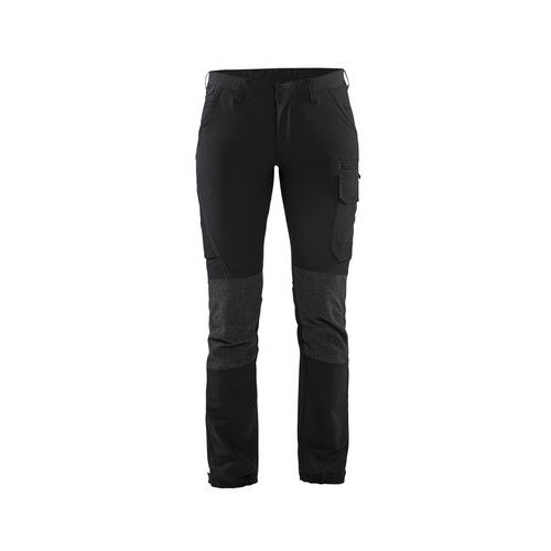 Pantaloni da lavoro stretch 4D donna nero/grigio scuro C48 ,
