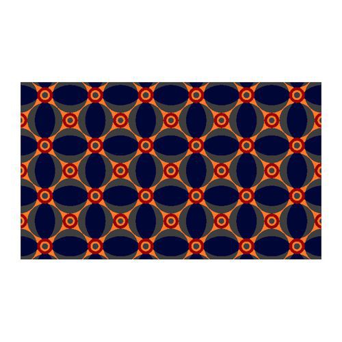 Zerbino Retrò Blue/Orange 22 90 cm x 150 cm,